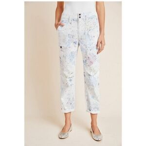 Anthropologie Canvas Watercolor Pants